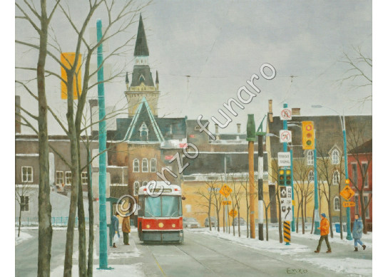  The Spadina Street-car - Oil on Canvas by Enzo 