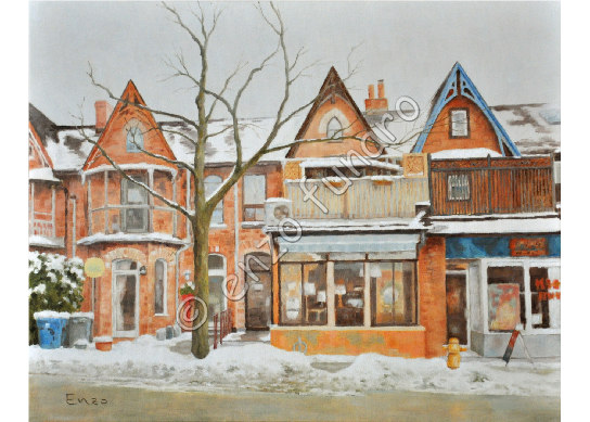  The Red Bow - Oil on Canvas by Enzo 