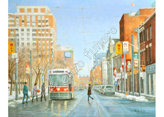  King Street - Oil on Canvas by Enzo 